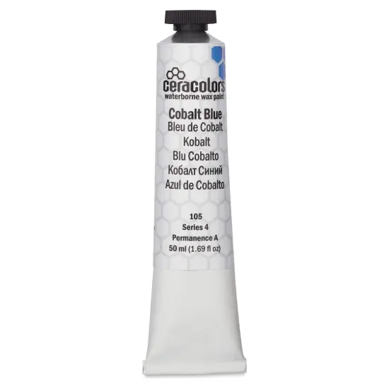 Ceracolors Waterborne Wax Paint - Cobalt Blue, 50 ml {1}