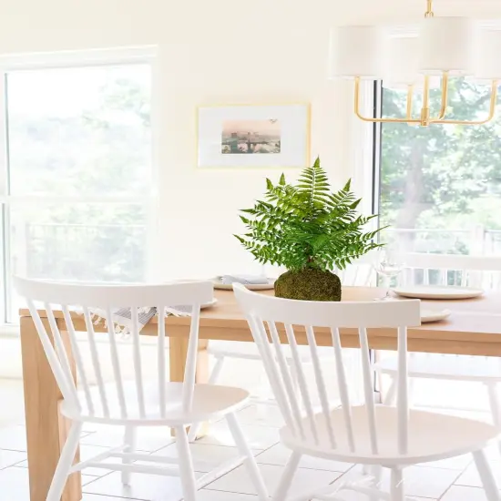 Fake Plants 18'' Tall Artificial Boston Fern Plant Realistic Faux Plants with Mossy Plant Bale, Ferns Artificial Plants Indoor Potted Plants Artificial Decor for Home Office Farmhouse Kitchen Bathroom {5}