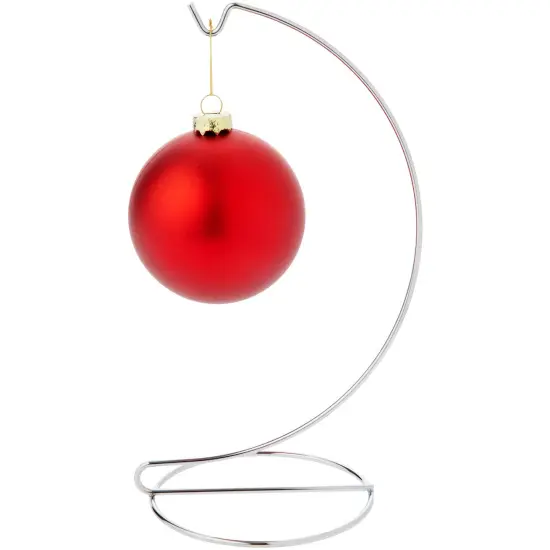 Plymor Simple Silver Ornament Stand, 9" H x 3.75" W x 3.75" D {3}