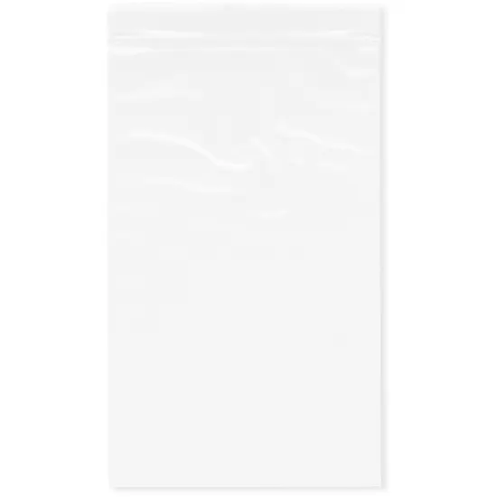 Plymor 5" x 8", White 2 Mil Zipper Reclosable Plastic Bags {1}