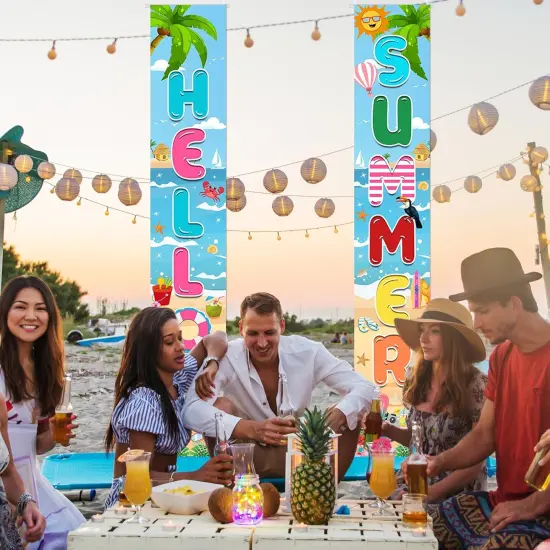 Sunflower Welcome Hanging Banners Spring Porch Banners Flags Summer Door Banners Party Decorations Hanging Banner12 x 72inches Seasonal Front Door Sign Decoration {4}