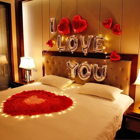 1200 PCS Artificial Silk Rose Petals Decoration for Romantic Night, Wedding, Event, Party, Valentines,Rose Petals for Bedroom,Fake Roses Petal Faux Flowers, Artificial Roses Petals {4}