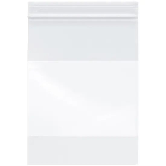 Plymor 6" x 8", 2 Mil with White-Block Zipper Reclosable Plastic Bags {1}