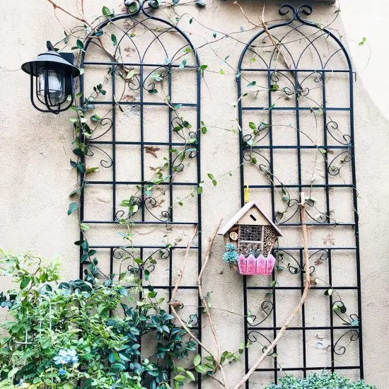 4-Pack Rustproof Metal Garden Trellis Plant Support {3}