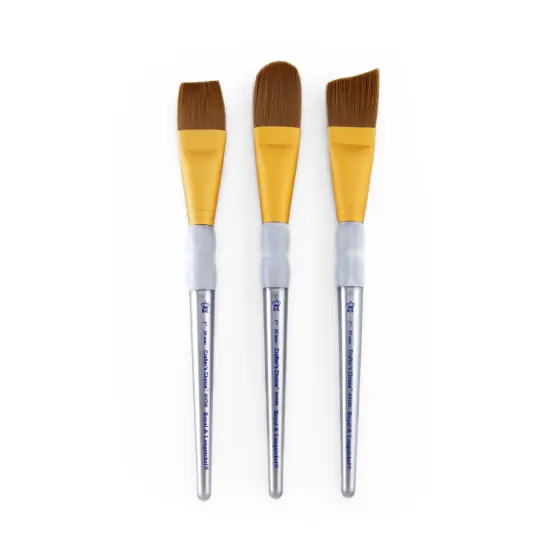 RCC 414 | Crafter's Choice&trade; 3pc Brown Taklon Large Brush Set {5}
