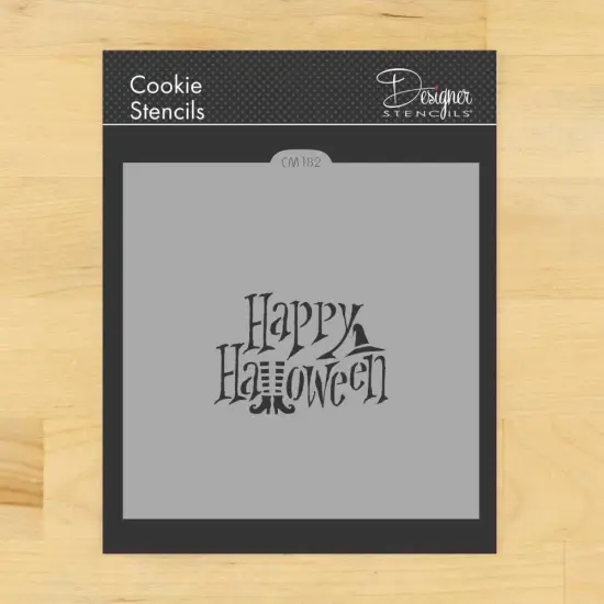 Witchy Happy Halloween Cookie & Craft Stencil | CM182 by Designer Stencils | {1}