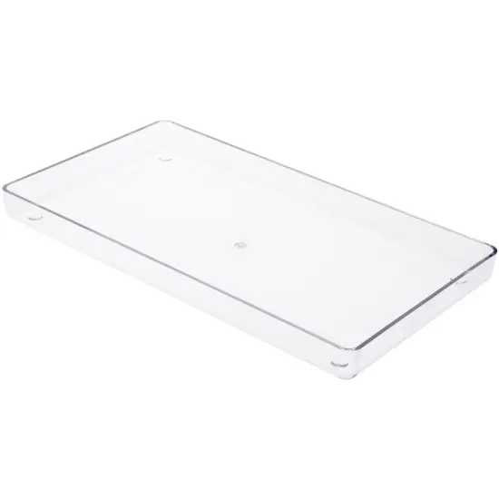 Pioneer Plastics TRAY-12R Clear Candy Plastic Tray, 12.125" W x 6.875" D x 1" H {1}