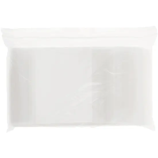 Plymor 6" x 8", 4 Mil with White-Block Heavy Duty Zipper Reclosable Plastic Bags {4}