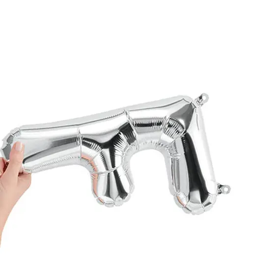 NorthStar Balloons 16" Silver Letter F Balloon Air Fill Only Foil Mylar {4}