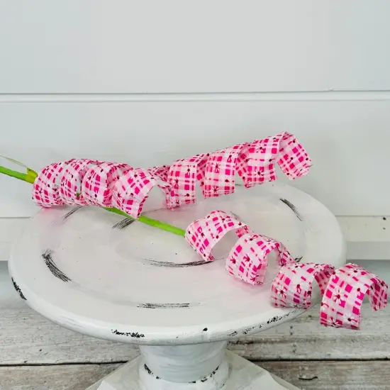 24L" Pink Daisy Curl Wreath Pick - Vibrant Floral Accent-63222PK {3}