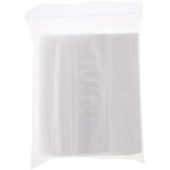Plymor 7" x 8" (Pack of 100), 2 Mil White-Block Zipper Reclosable Plastic Bags {4}