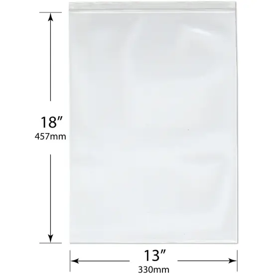 Plymor 13" x 18" (Pack of 50), 8 Mil Extra Thick Heavy Duty Zipper Reclosable Plastic Bags {3}