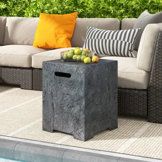 Grey Magnesium Oxide Propane Tank Cover and Side Table and Waterproof {3}