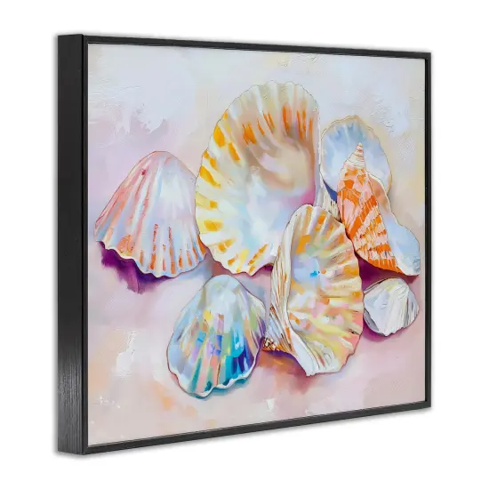 Stupell Industries Pile of Various Seashells Framed Giclee Design by Arlington Prints {3}