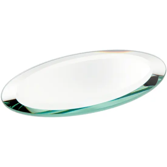 Plymor 3" x 5" Oval, 5mm Thick Beveled Glass Mirror {1}