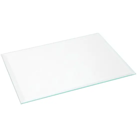Plymor 5" x 7" Rectangle, 3mm Thick Beveled Clear Glass {1}