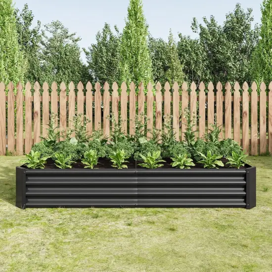 Raised Garden Bed Outdoor 6x3x1ft Metal Planter {5}