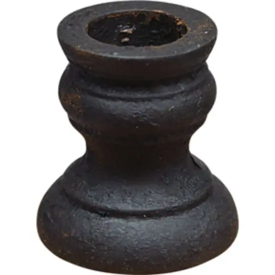 Black Aged Wood Taper Candle Cup and Vintage Style, Distressed Finish {1}
