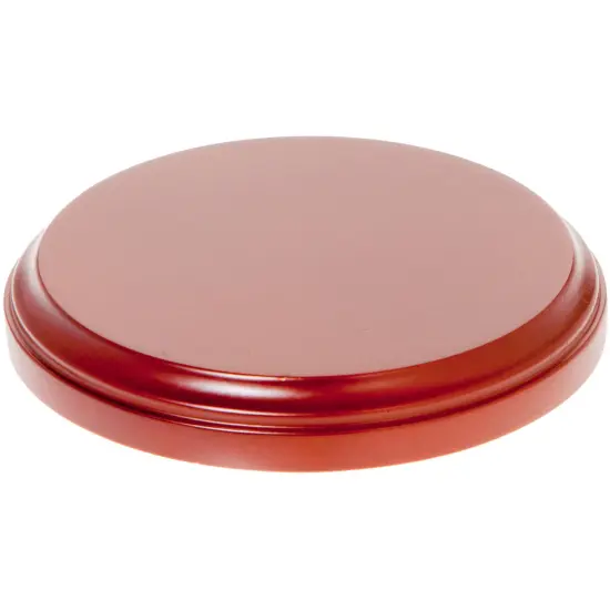 Plymor Fruitwood Round Wood Display Base, 4.5625" W x 4.5625" D x 0.625" H (4" Display Diameter) {1}