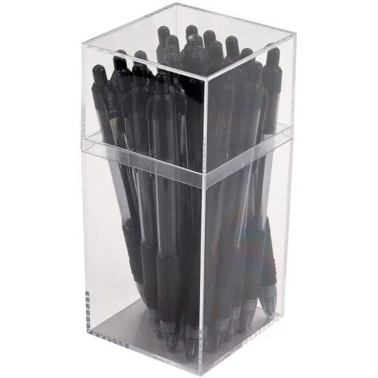 Pioneer Plastics 036C Clear Tall Rectangular Plastic Container, 2.75" W x 2.625" D x 5.75" H {4}