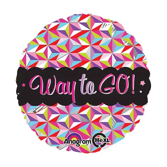 Anagram&reg; 18 Inch Way To Go Geo Balloon {1}