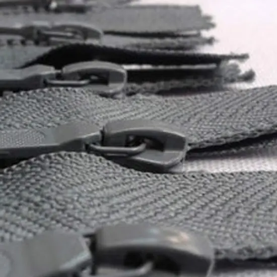 Grey Molded Plastic Zipper 4MM 5 Inches Closed Bottom {3}