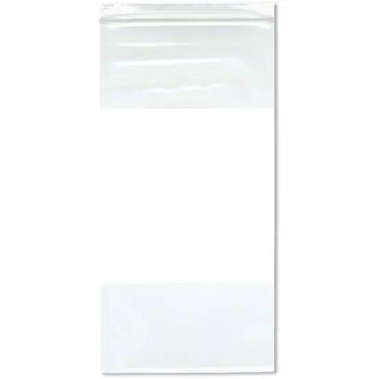 Plymor 6" x 12" (Pack of 100), 4 Mil Heavy Duty White-Block Zipper Reclosable Plastic Bags {1}