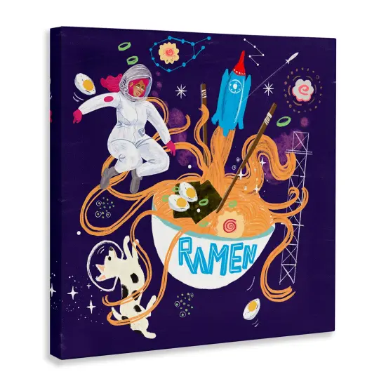 Stupell Industries Whimsical Ramen in Space Canvas Design by Juliet Rose Philips {3}