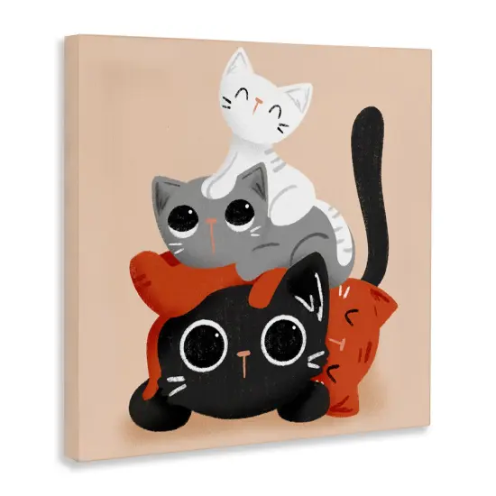 Stupell Industries Stacked Cats Pile Canvas Design by Sarah Hickman {3}