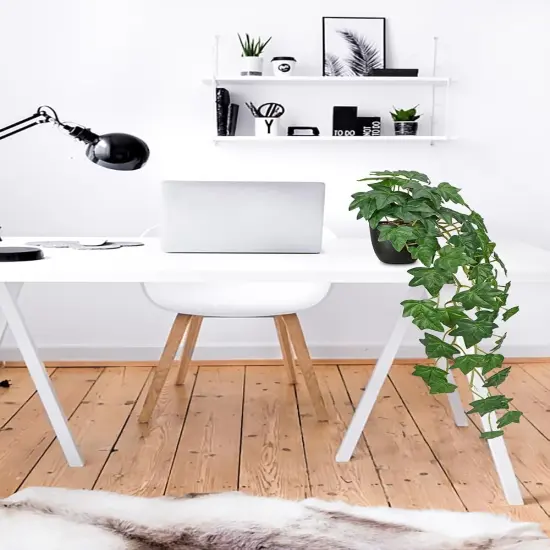 31" Fake Ivy Plant for Home Decor Indoor Silk Artificial Hanging Plant in Pot Large Fake Ivy Vine Faux Ivy Leaves for House Room Indoor Outdoor Home Shelf Office Plant Decor Green {5}