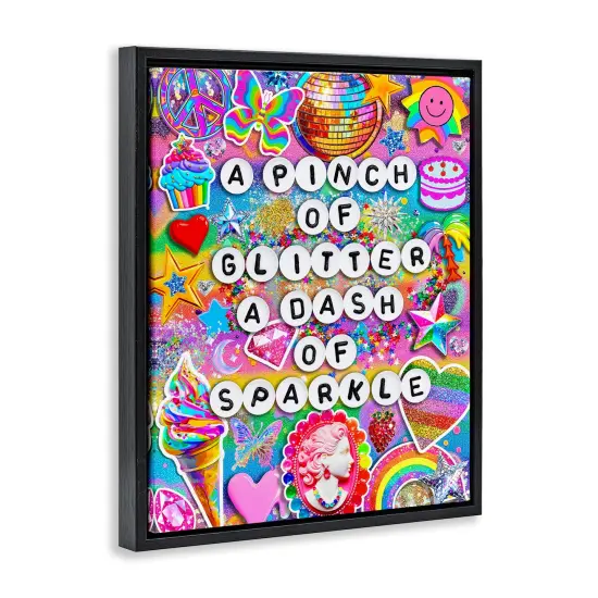 Stupell Industries Pinch Of Glitter & Sparkle Floating Frame Design by Jess Stempel {9}