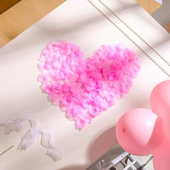 Artificial Petals 1000 PCS Dark-Red Silk Rose Petals for Valentine's Day,Romantic Night,Wedding,Proposal Anniversary Flower Decorations, Event, Party, in Bulk {5}