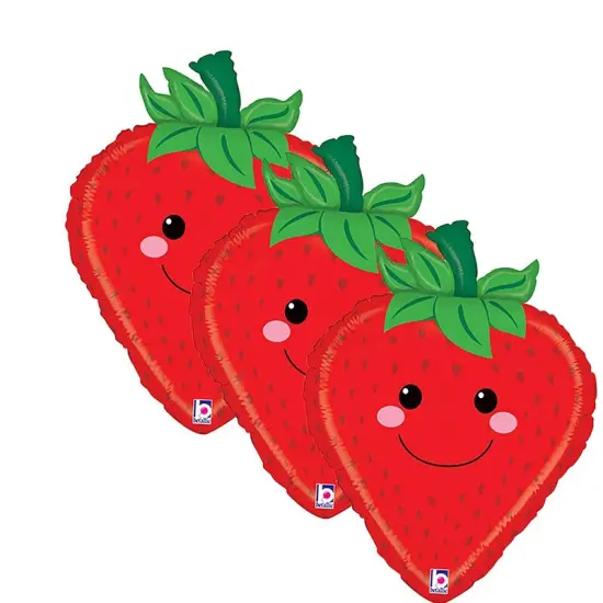 Betallic&reg; 26 Inch Produce Pals Strawberry Balloon {6}