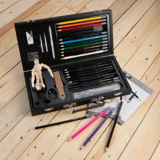 RSET-DS3000 | Essentials&trade; 32pc Sketching & Drawing Travel Art Set {6}