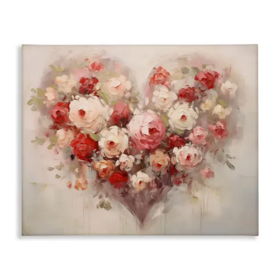 Stupell Industries Valentine Roses Heart Canvas Design by Arlington Prints {1}