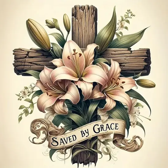 5D Cross Diamond Art Kits for Adults Beginners,DIY Full Round Drill Diamond Painting Kits Religious Cross With Lily Flowers, Paint by Diamonds Dot Gem Art Crystal Easy,Home Wall Decor 13.7X13.7Inch {1}