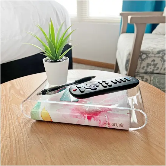 Plymor Clear Acrylic Scroll-Shaped Display Riser, 1.75" H x 9" W x 4.5" D (1/8" thick) {3}