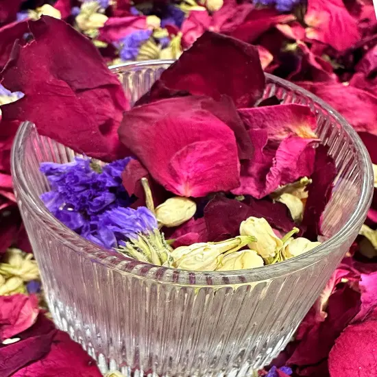 Biodegradable Wedding Confetti - Dried Flower Petals Natural Dried Rose, Jasmine & Forget-Me-Not Petals (3.5oz) | Eco-Friendly for Flower Girl, Church, Christmas, Valentine&rsquo;s Decor {5}