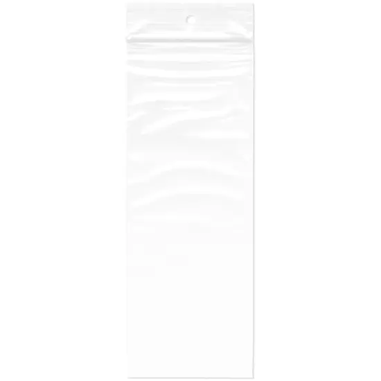Plymor 3" x 8", 2 Mil with Hang-Hole Zipper Reclosable Plastic Bags {1}