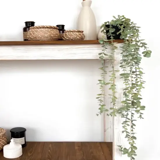 Artificial Hanging Fake Plants Fake Potted Eucalyptus for Wall Room Home Patio Indoor Outdoor Decor {6}