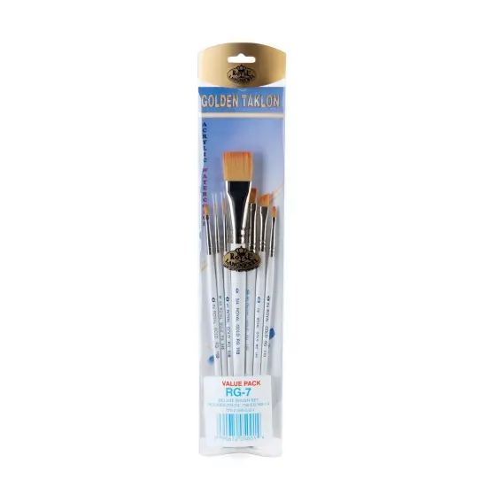 RSET-RG7 | Royal Gold&trade; 7pc Golden Taklon Variety Brush Set {1}