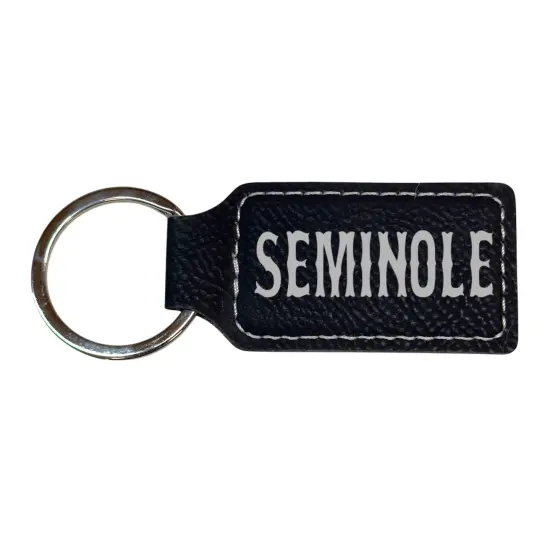 Keychain - Rectangle - Seminole - Leather Rustic/Gold {3}