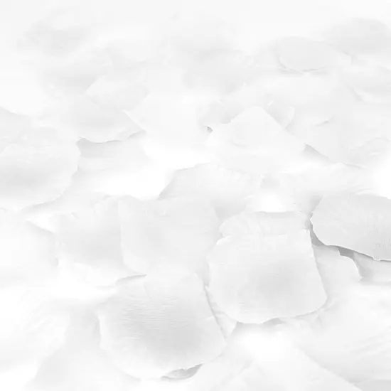 500 Pcs Exquisite White Rose Petals, Emulation Silk Rose Petals, Artificial Flower Petal {2}