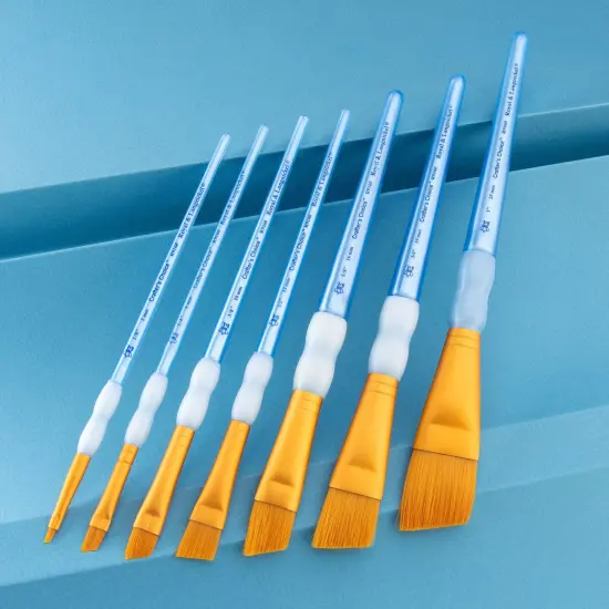 RCC 304 | Crafter's Choice&trade; 7pc Golden Taklon Angular Brush Set {2}