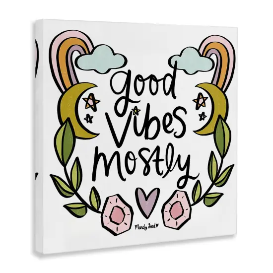 Stupell Industries Good Vibes Mostly Canvas Design by Mandy Ford Art + Illustration {3}