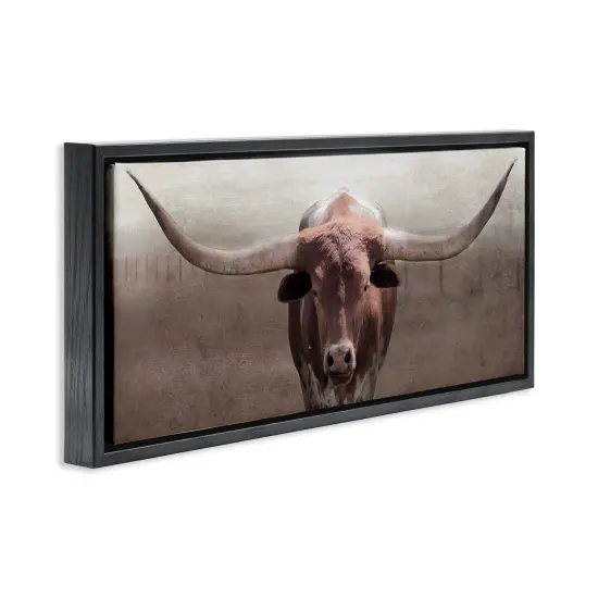 Stupell Industries Rustic Western Longhorn Floating Frame Design by Carol Robinson {3}