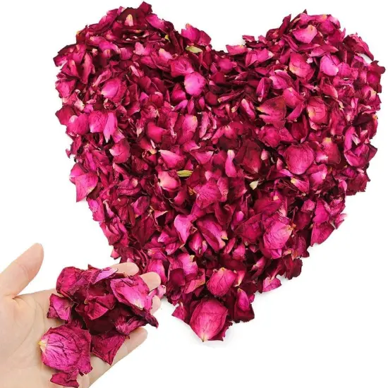 150 Grams/ 5.3 OZ Natural Real Red Rose Flower Petals Dried Rose Petal for Wedding Decoration Bath Foot Bath Wedding Confetti Crafts {1}