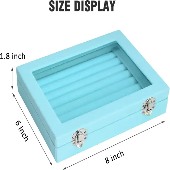 Rings Organizer Tray 7 Slots Velvet Jewelry Storage {2}