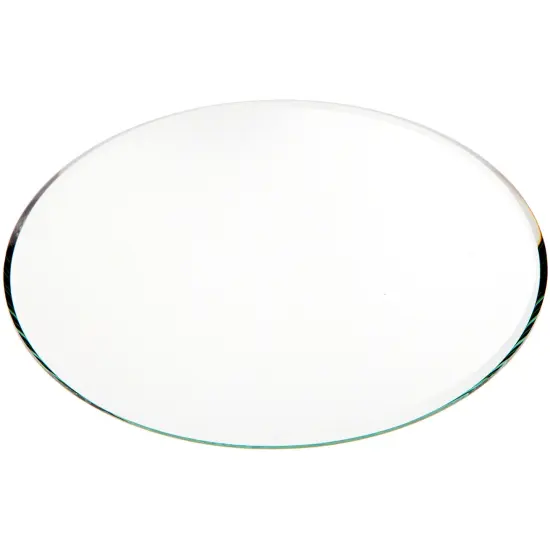Plymor 6" Round, 3mm Thick Beveled Glass Mirror Circle {1}