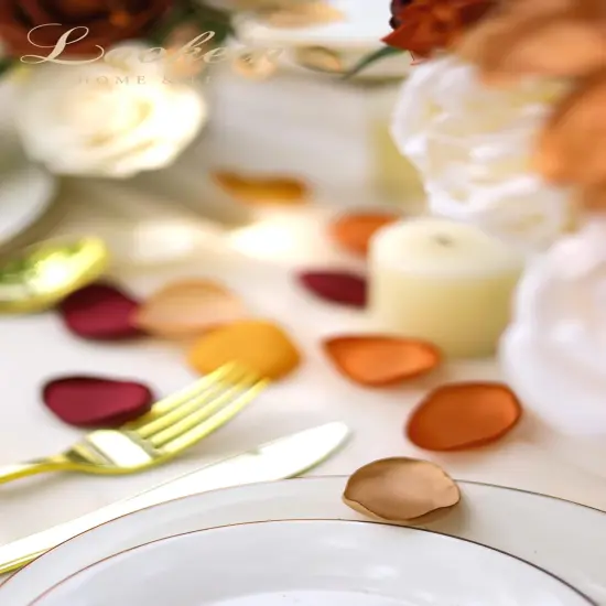 300pcs Terracotta Rose Petals Satin Flower Petals for Wedding Flower Girl Basket Table Centerpieces Aisle Runner Party Confetti Bridal Shower Dinner Wedding Decoration {5}